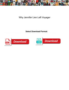 Why Jennifer Lien Left Voyager