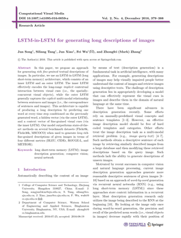 LSTM-In-LSTM for Generating Long Descriptions of Images