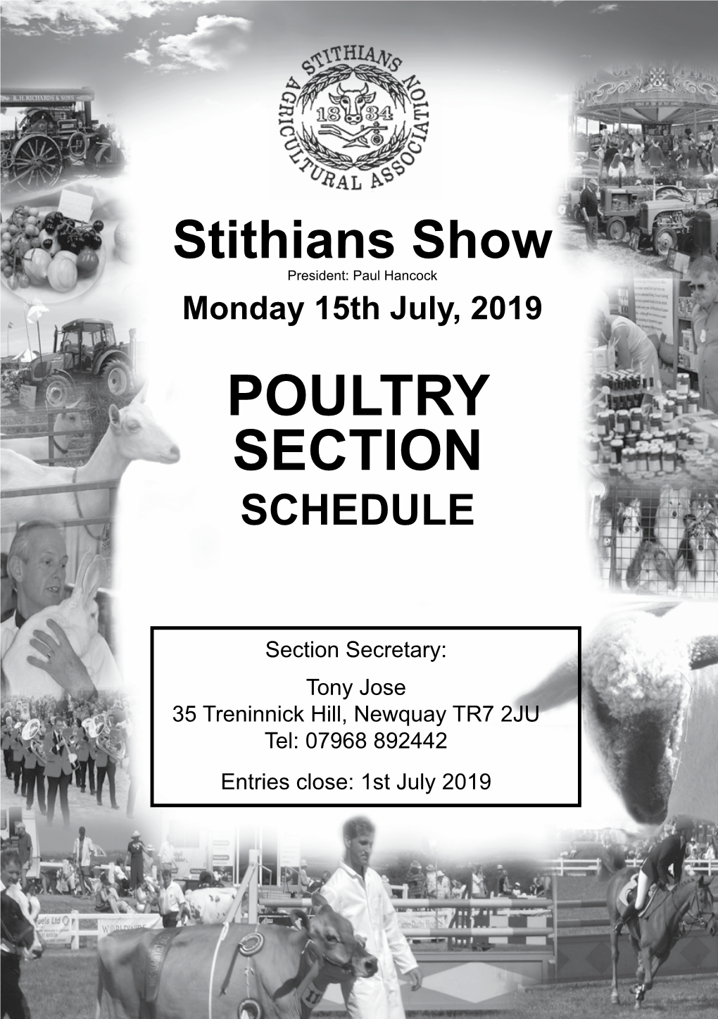 Poultry Section Schedule