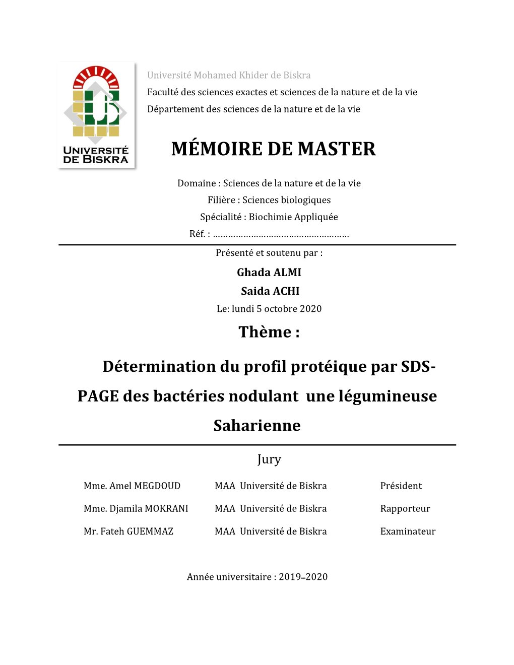 Mémoire De Master