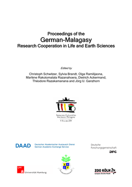 German-Malagasy Research Cooperation in Life and Earth Sciences
