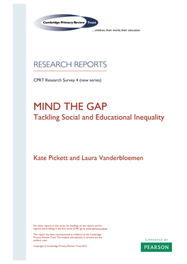 Mind the Gap: Tackling Social and Educational Inequality