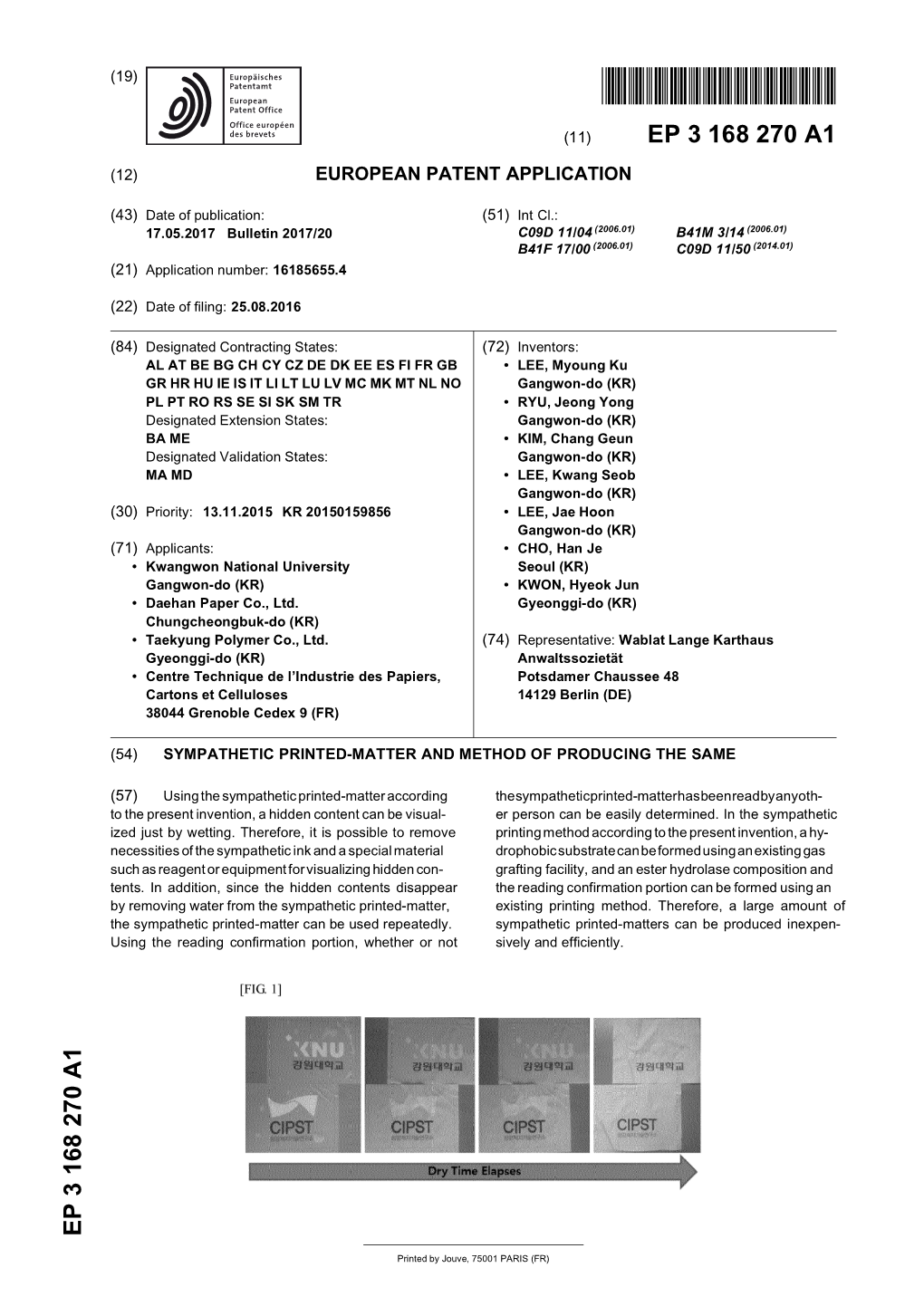 Sympathetic Printed-Matter and Method of Producing the Same