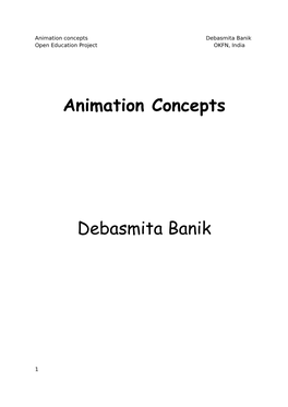 Animation Concepts Debasmita Banik Open Education Project OKFN, India