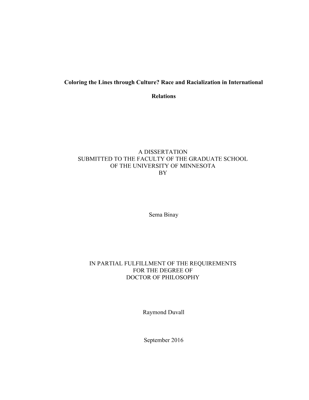 Race and Racialization in International Relations A