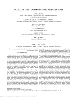 An Atlas of Mars Sedimentary Rocks As Seen by Hirise