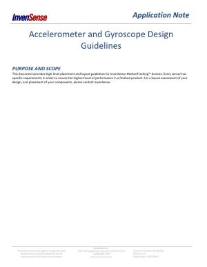 Accelerometer and Gyroscope Design Guidelines