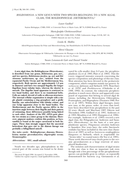 Bolidomonas: a New Genus with Two Species Belonging to a New Algal Class, the Bolidophyceae (Heterokonta)1