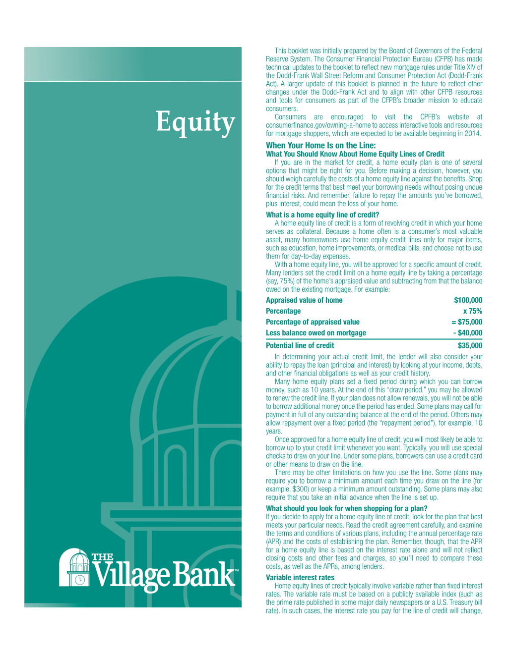 Home Equity Line of Credit