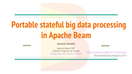 Portable Stateful Big Data Processing in Apache Beam
