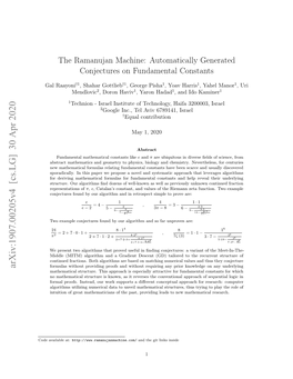 The Ramanujan Machine: Automatically Generated Conjectures on Fundamental Constants