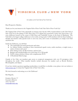 Virginia Club of New York/Yale Club of New York City!