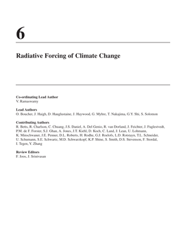 Radiative Forcing of Climate Change