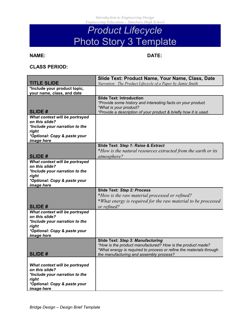 Activity 3.4.1B:Design Brief Template