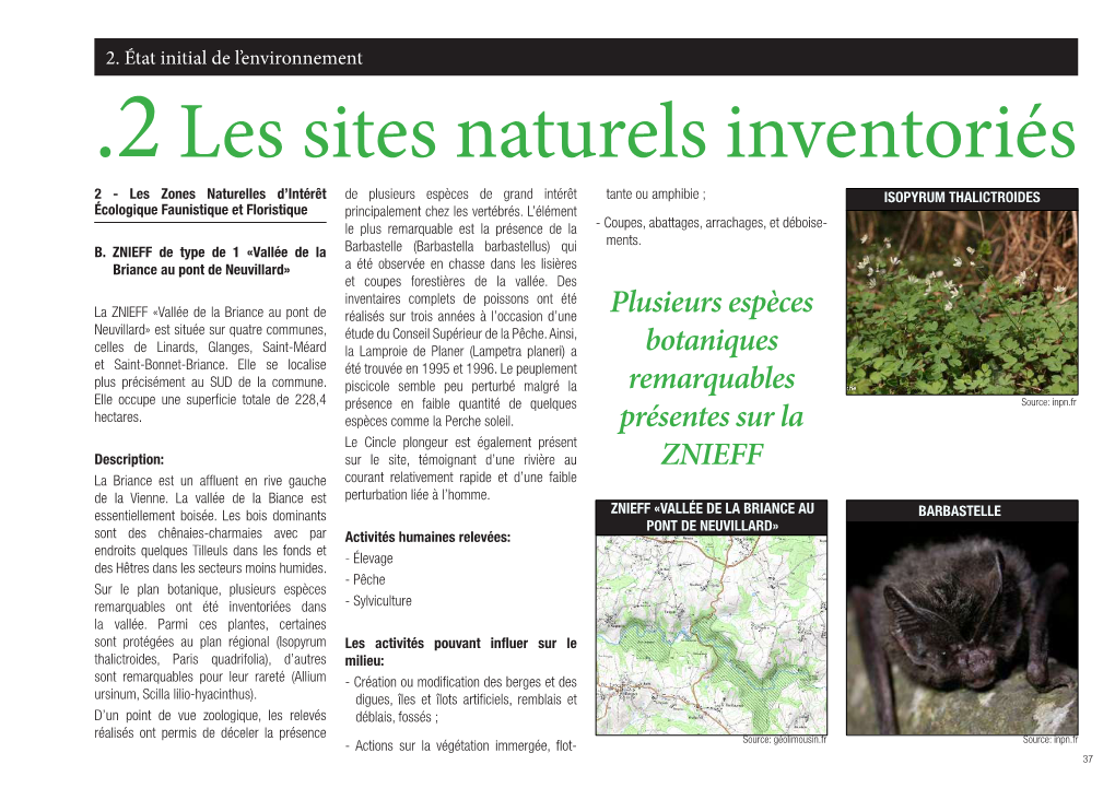 2Les Sites Naturels Inventoriés