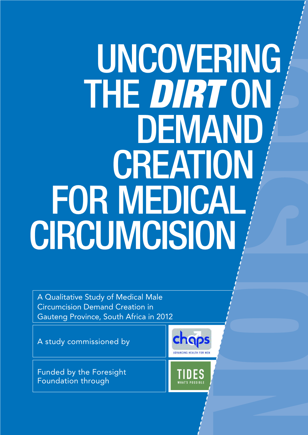 A Qualitative Study of Medical Male Circumcision Demand Creation in Gauteng Province, South Africa in 2012