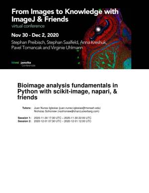 Bioimage Analysis Fundamentals in Python with Scikit-Image, Napari, & Friends