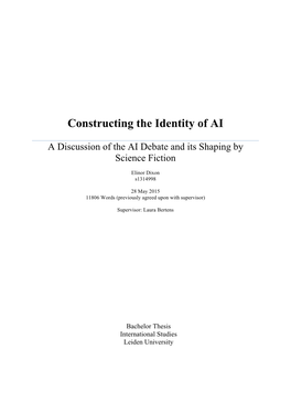 Constructing the Identity of AI