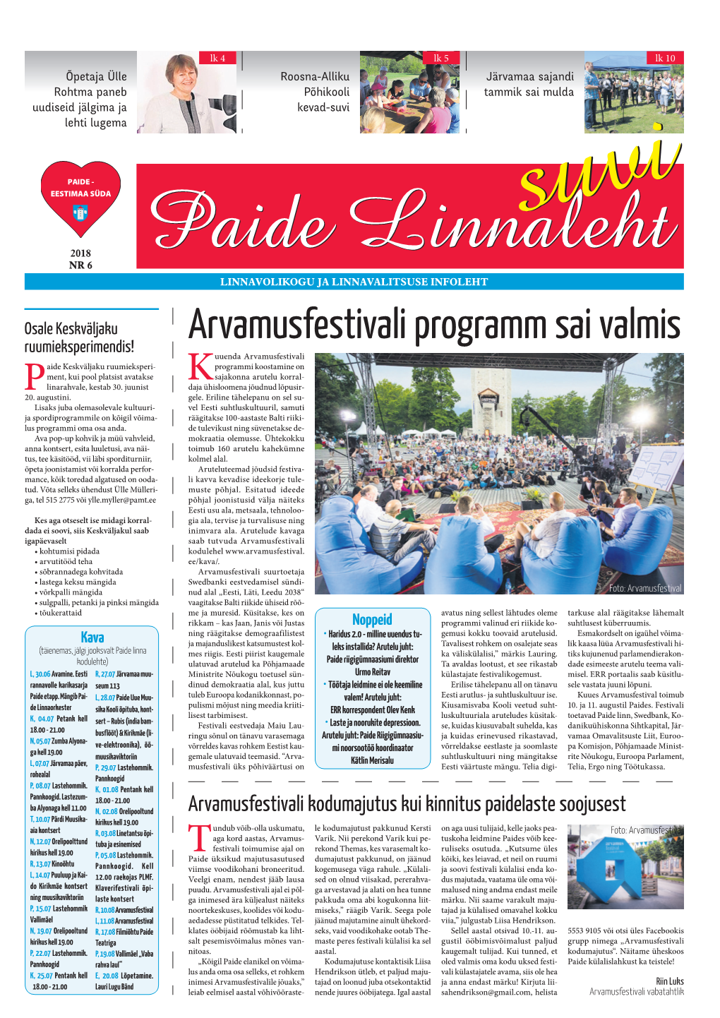 Arvamusfestivali Programm Sai Valmis