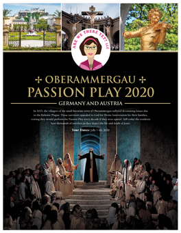 Passion Play 2020 Germany and Austria