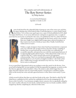 Roy Stover Series by Philip Bartlett