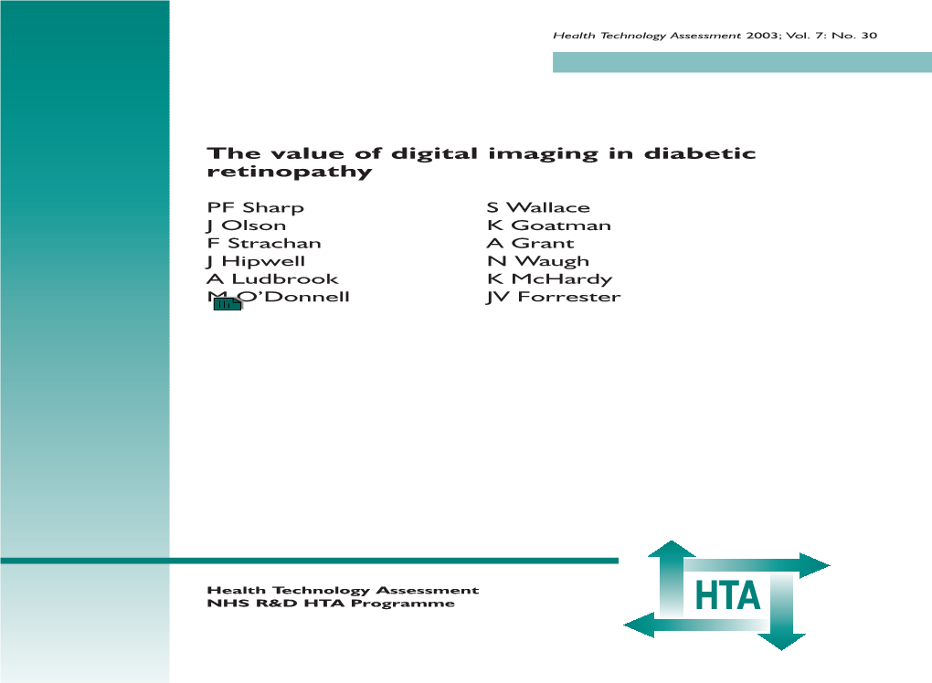 The Value of Digital Imaging in Diabetic Retinopathy