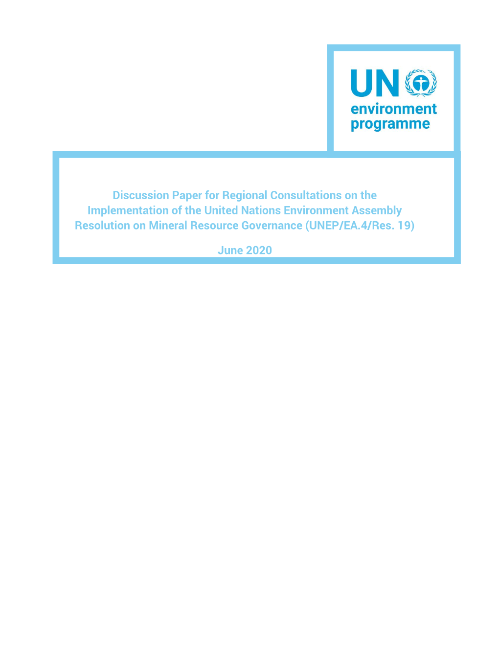 On Mineral Resource Governance (UNEP/EA.4/Res