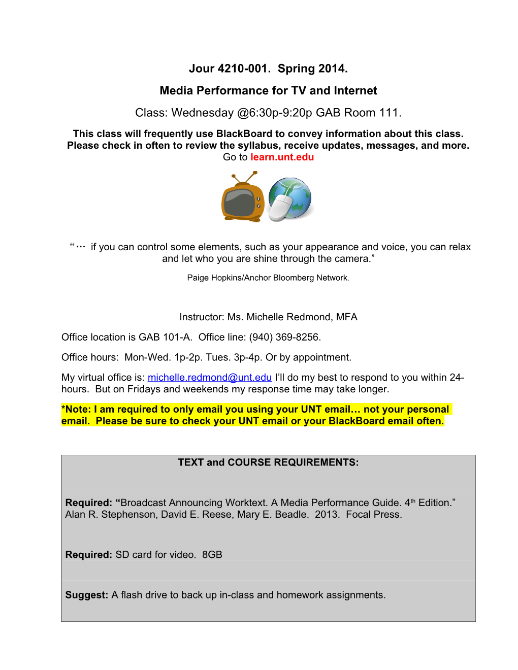 Media Performance for TV and Internet