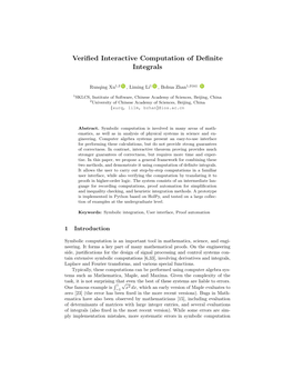 Verified Interactive Computation of Definite Integrals