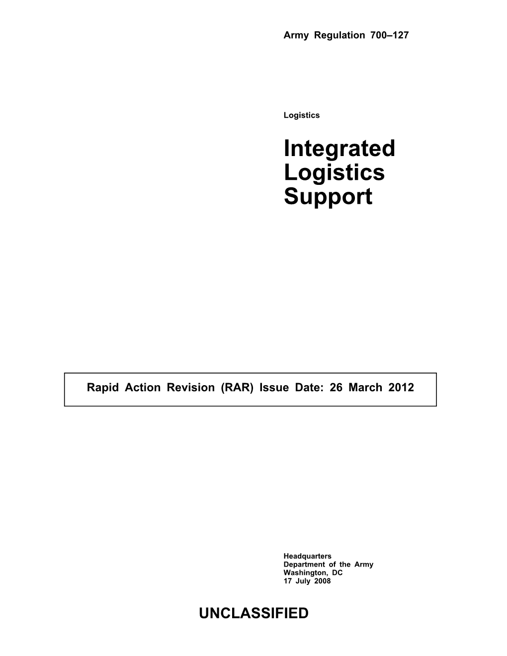 Integrated Logistics Support