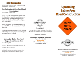 Upcoming Saline-Area Road Construction