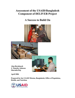 Assessment of the USAID/Bangladesh Component of DELIVER Project a Success to Build On