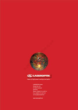 LASEROPTIK Catalog 2017