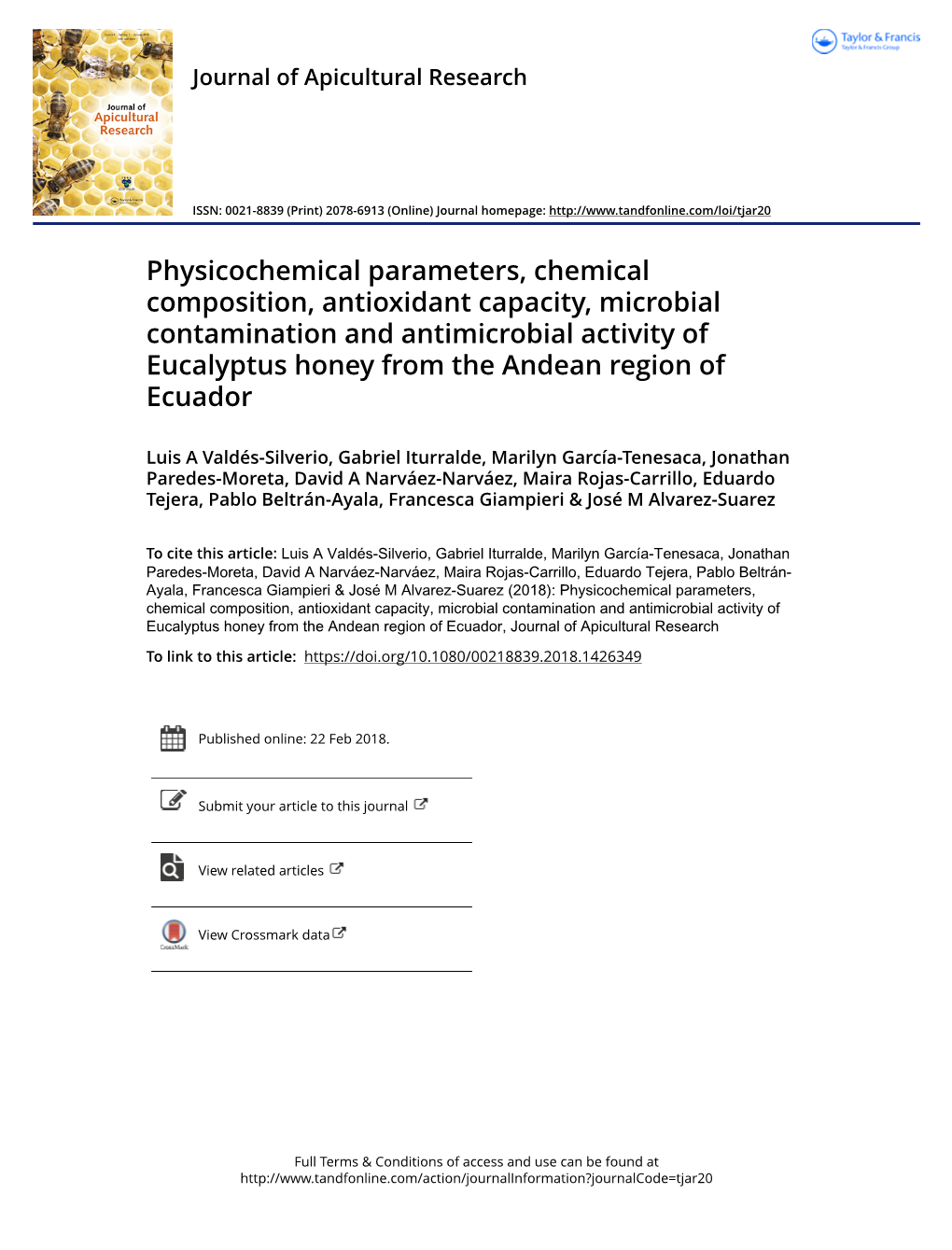 Physicochemical Parameters, Chemical Composition, Antioxidant Capacity, Microbial Contamination and Antimicrobial Activity of Eu
