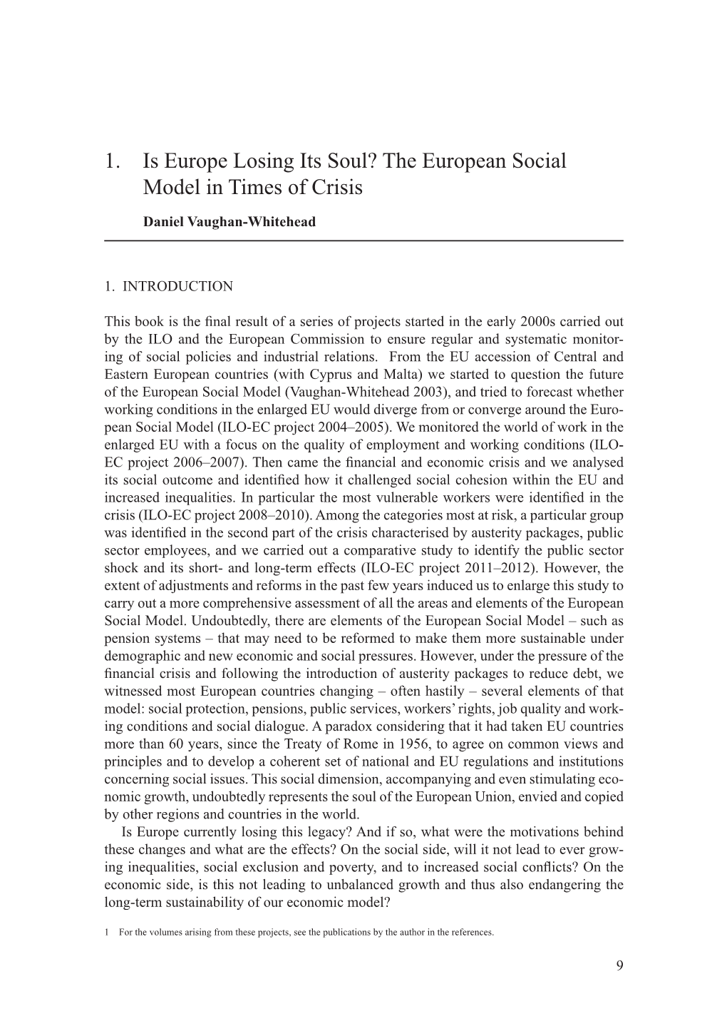 The European Social Model in Times of Crisis