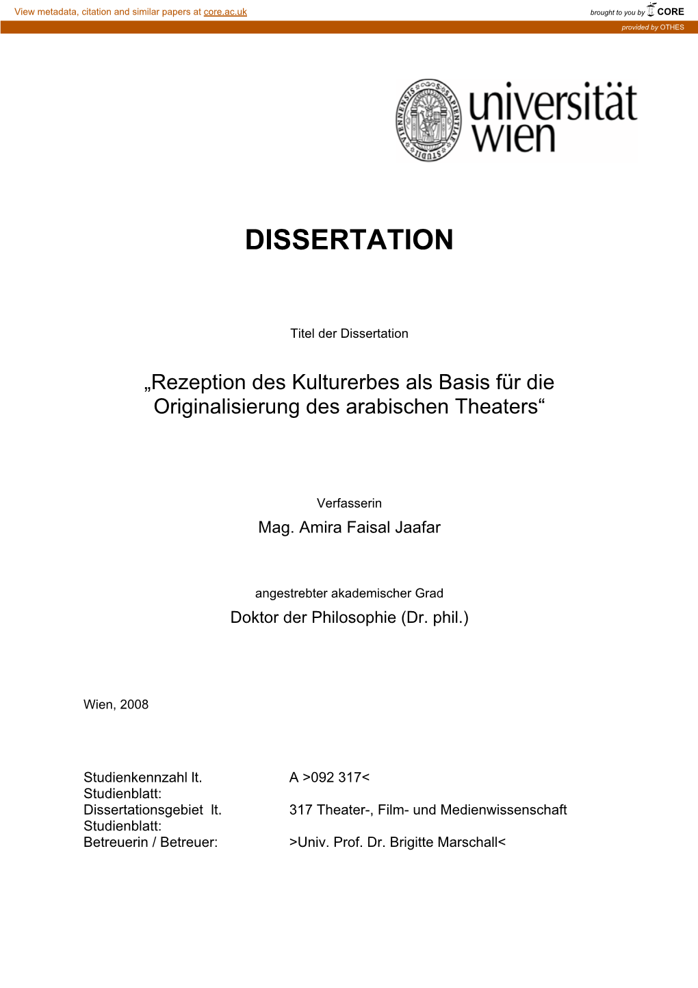 Dissertation