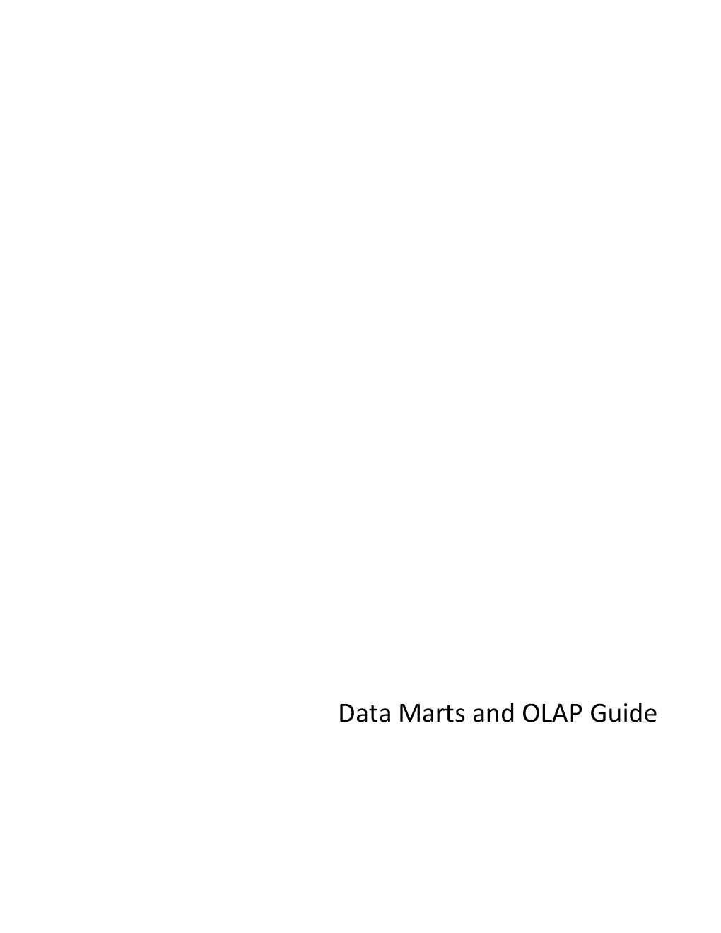 Blackbaud CRM Data Marts and OLAP Guide