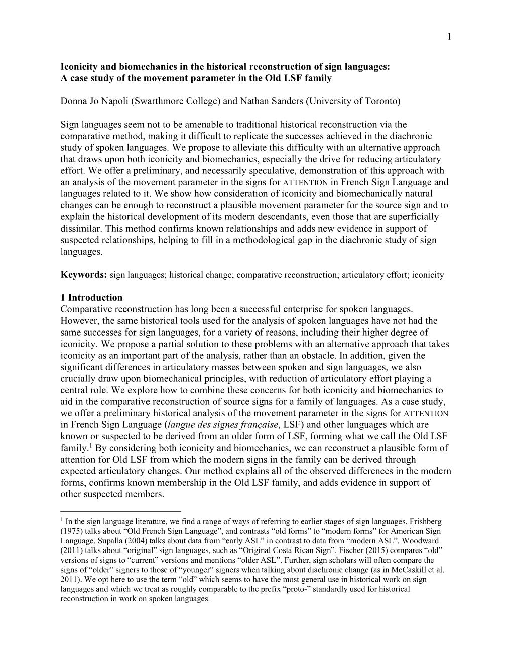 Iconicity and Biomechanics in the Historical Reconstruction of Sign Languages: a Case Study of the Movement Parameter in the Old LSF Family