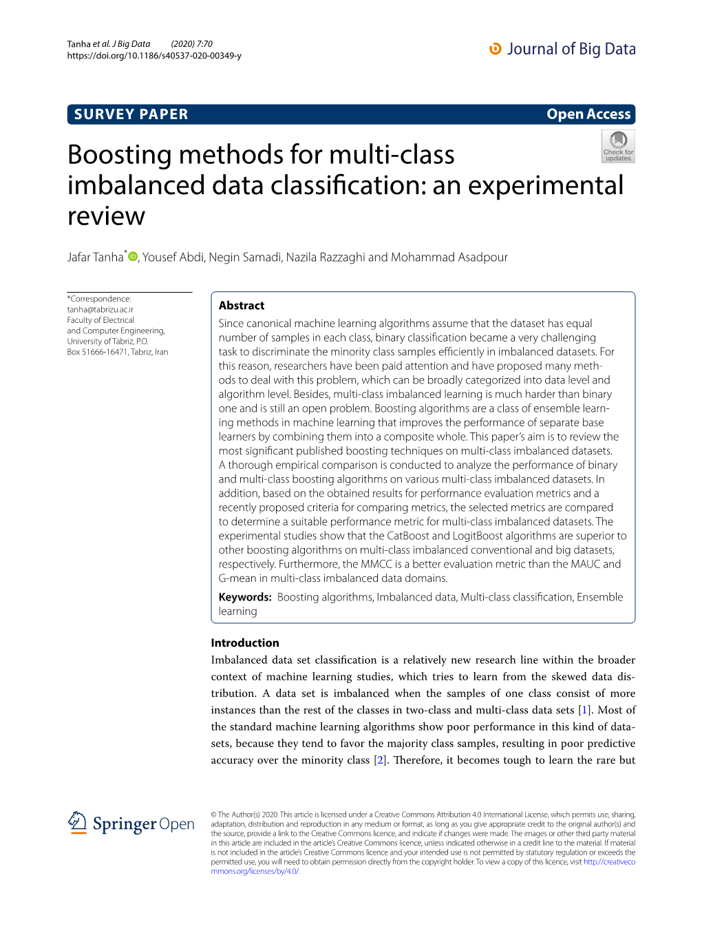 Boosting Methods for Multi-Class Imbalanced