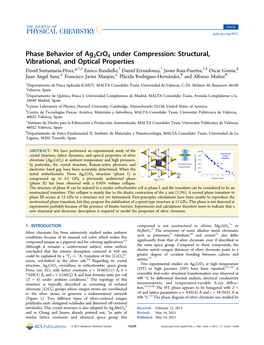 Phase Behavior of Ag2cro4 Under Compression