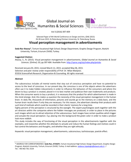Global Journal on Humanites & Social Sciences