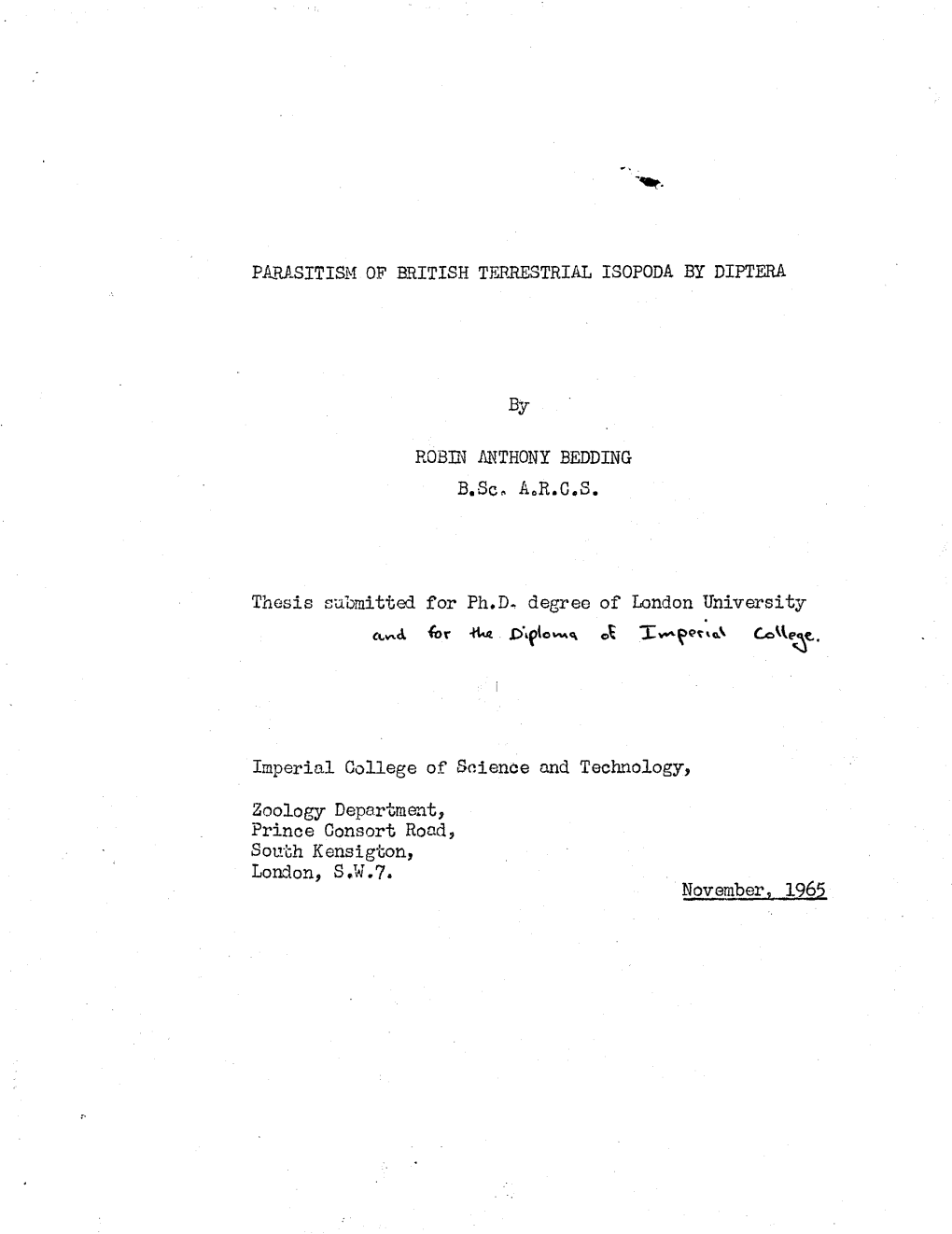 Bedding-RA-1965-Phd-Thesis.Pdf