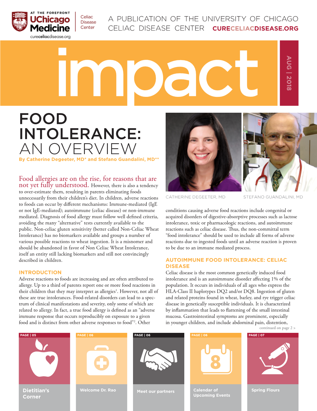 FOOD INTOLERANCE: an OVERVIEW by Catherine Degeeter, MD* and Stefano Guandalini, MD**