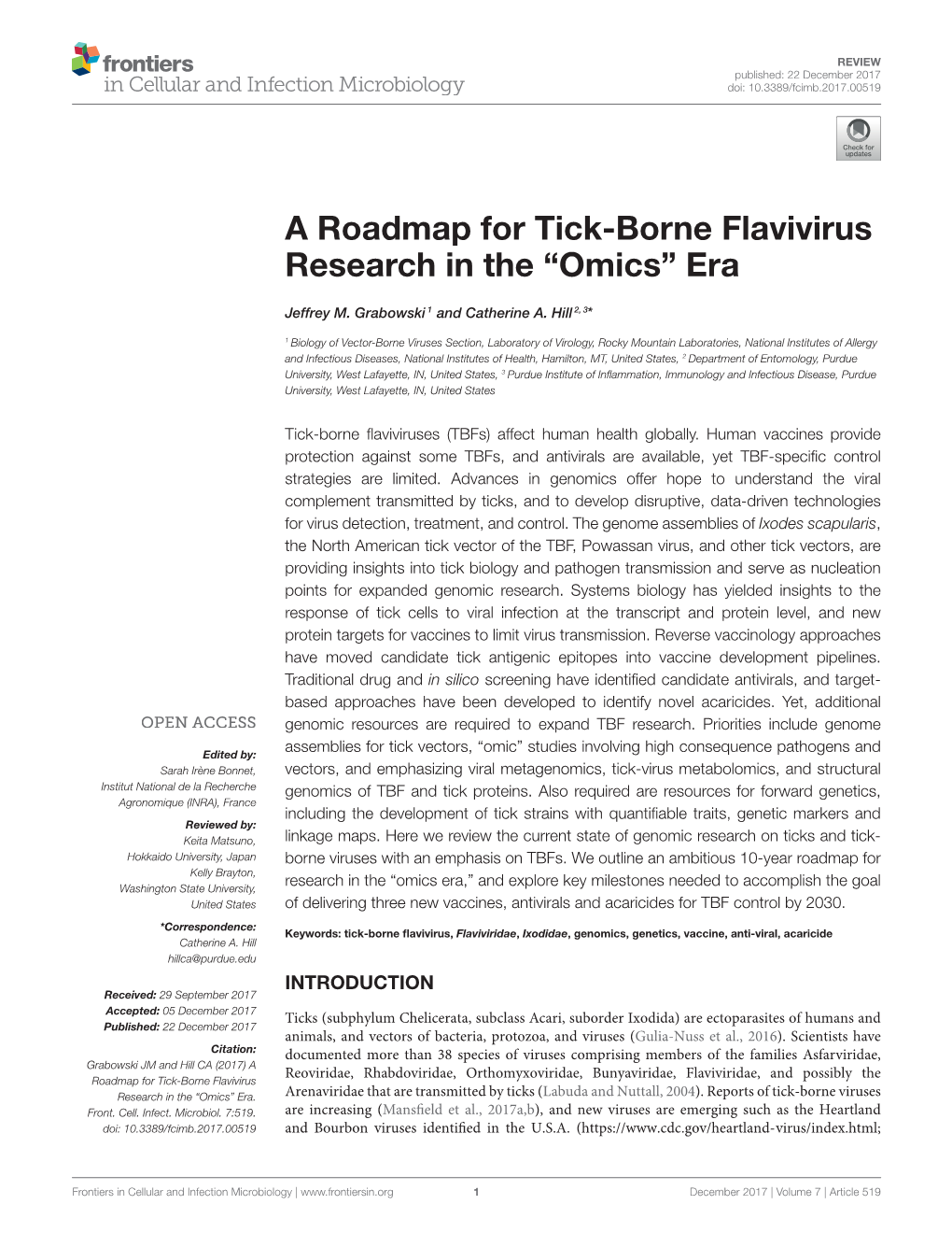 A Roadmap for Tick-Borne Flavivirus Research in the “Omics” Era