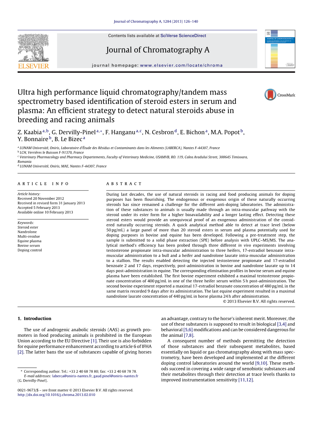 Ultra High Performance Liquid Chromatography/Tandem Mass