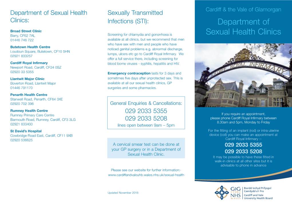 Department of Sexual Health Clinics
