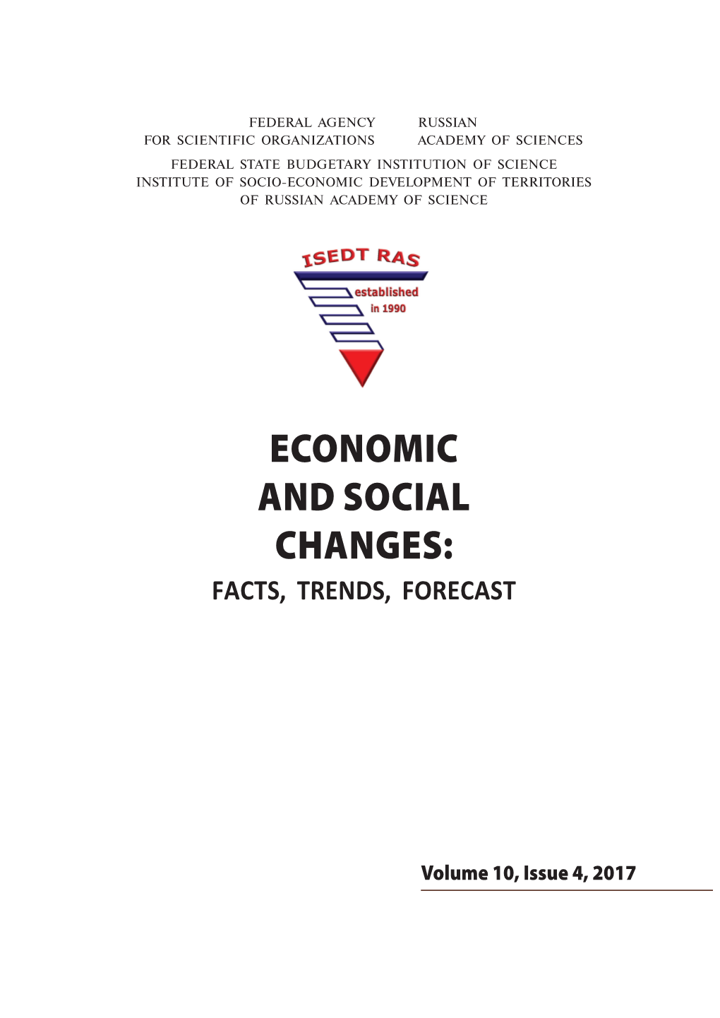 Economic and Social Changes: Facts, Trends, Forecast