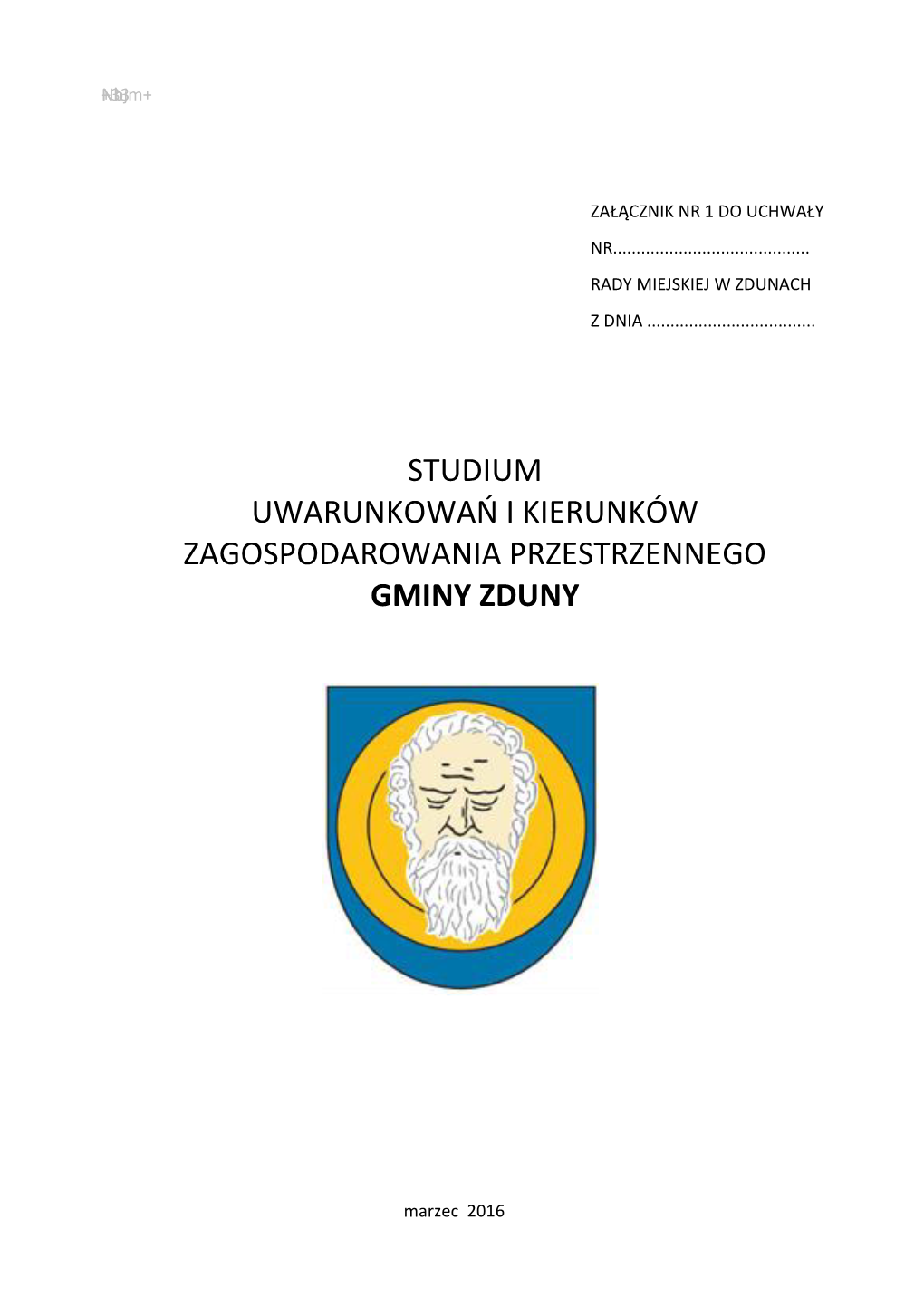 Studium Uwarunkowań I Kierunków Zagospodarowania Przestrzennego Gminy Zduny