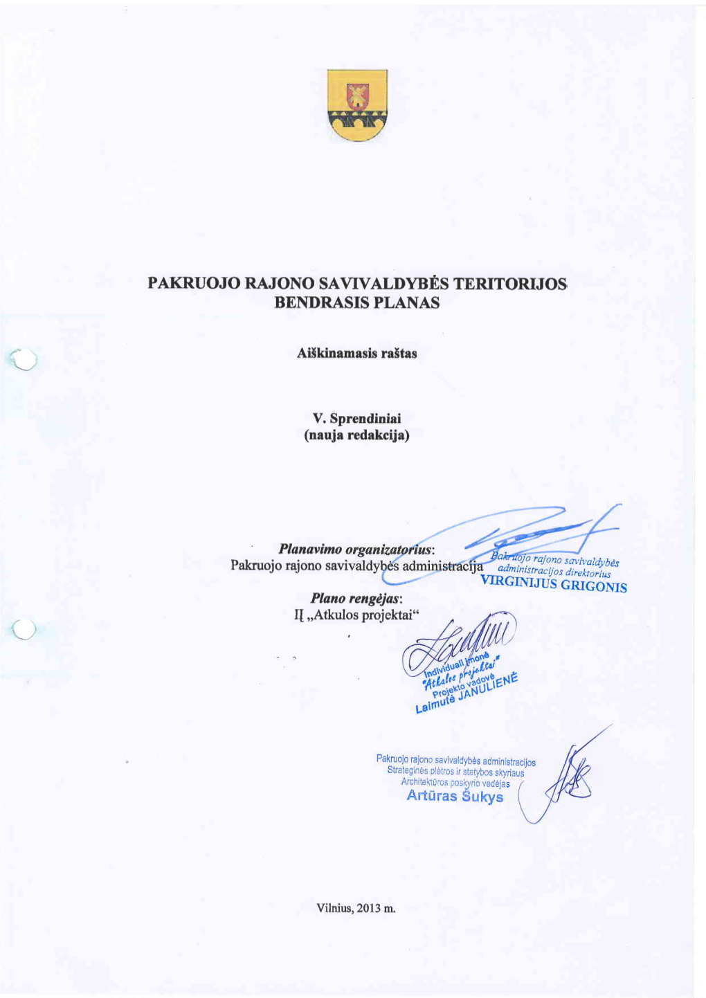 Pakruojo Rajono Saviyaldybes Teritorijos Bendrasis Planas