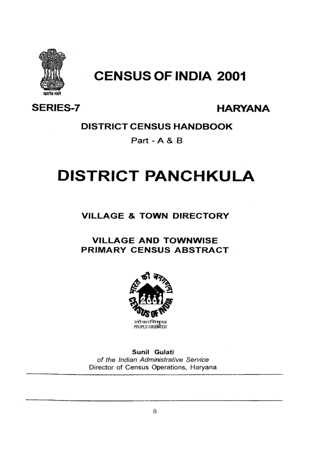 Village and Towwise Primary Census Abstract, Panchkula, Part XII- a & B